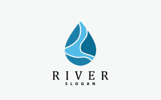 River Logo Design River Creek Nature V25