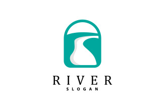 River Logo Design River Creek Nature V4