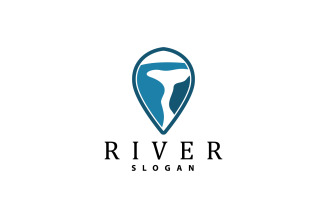 River Logo Design River Creek Nature V6