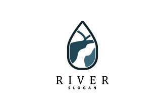 River Logo Design River Creek Nature V7