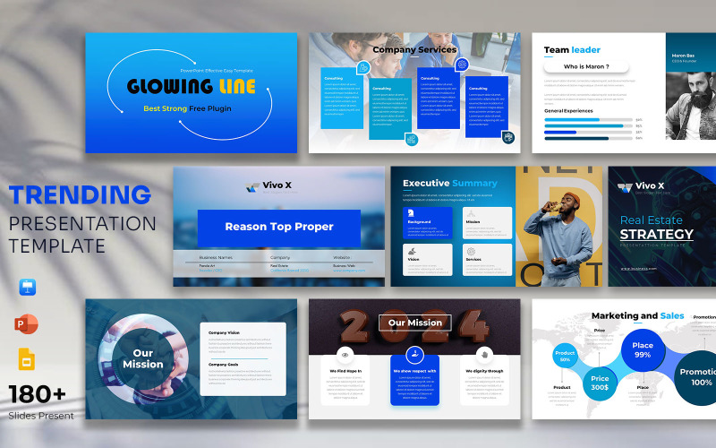 Trending Blue Offer All File In One Template PowerPoint Template