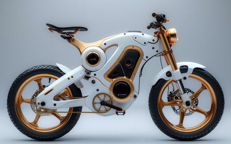 Electric E-Bikes, Bicycle Sleek Design 271 Illustration