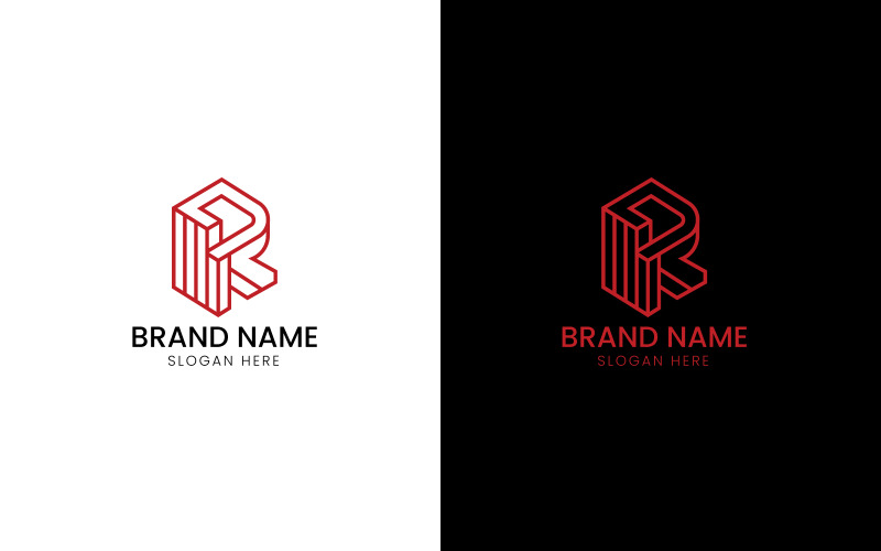 Letter R 3d company logo-08-292 Logo Template