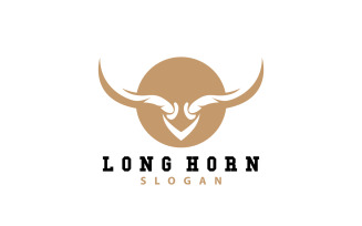 Long Horn Logo Livestock Texas Ranch V10