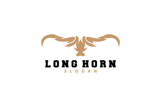 Long Horn Logo Livestock Texas Ranch V6