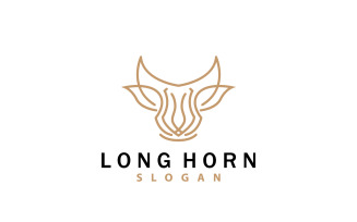 Long Horn Logo Livestock Texas Ranch V7