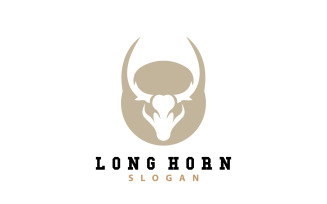 Long Horn Logo Livestock Texas Ranch V9