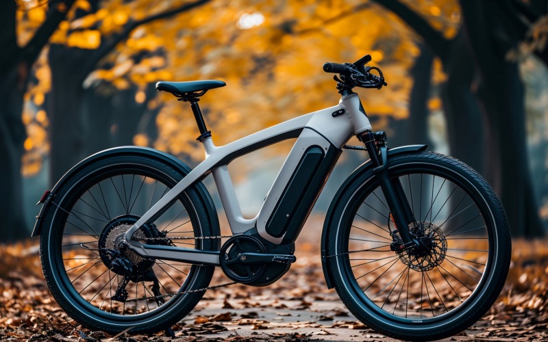 Electric E-Bikes, Bicycle Sleek Design 265 Illustration