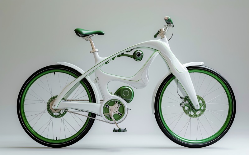 Electric E-Bikes, Bicycle Sleek Minimalist Design 276 Illustration