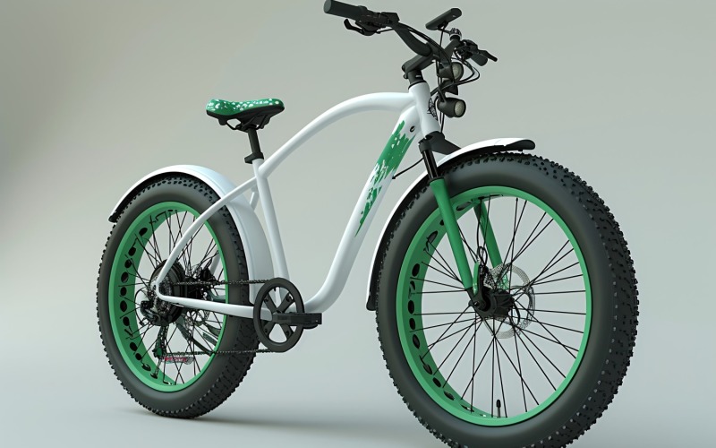 Electric E-Bikes, Bicycle Sleek Minimalist Design 278 Illustration