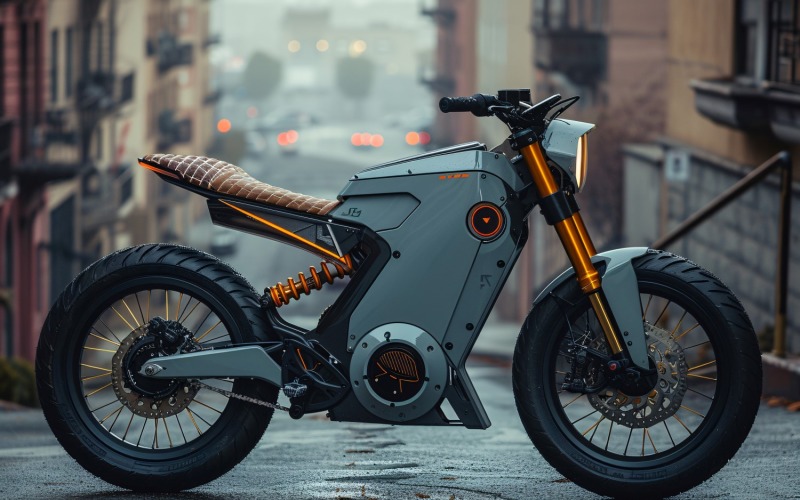 Electric E-Bikes, Bicycle Sleek Minimalist Design 282 Illustration