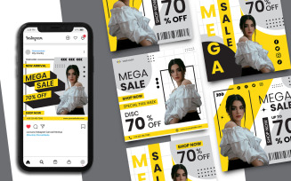 Mega Sale Instagram Post Template