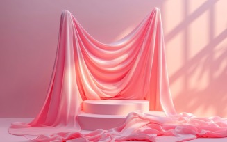 Product Presentation Podium flying silk cloth curtain 41