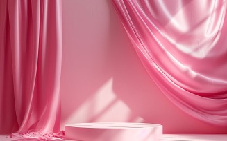 Product Presentation Podium flying silk cloth curtain 45