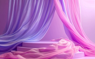 Product Presentation Podium flying silk cloth curtain 50