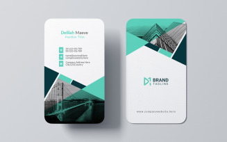 Creative and modern professional corporate vartical business card design template