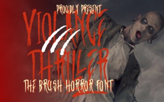 Violance Thriller - Brush Horror Font