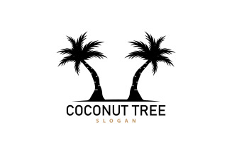 Coconut Tree Logo Palm Tree Plant V10