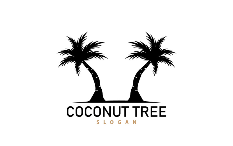 Coconut Tree Logo Palm Tree Plant V10 Logo Template