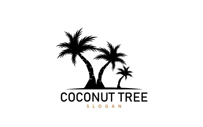 Coconut Tree Logo Palm Tree Plant V11 Logo Template