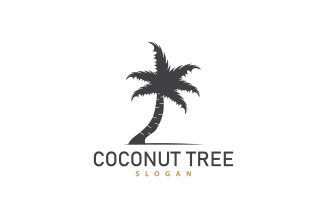 Coconut Tree Logo Palm Tree Plant V13