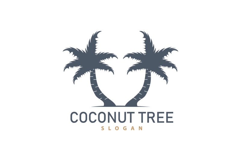 Coconut Tree Logo Palm Tree Plant V14 Logo Template