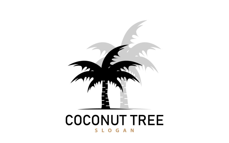 Coconut Tree Logo Palm Tree Plant V2 Logo Template