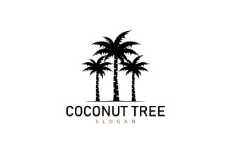 Coconut Tree Logo Palm Tree Plant V3