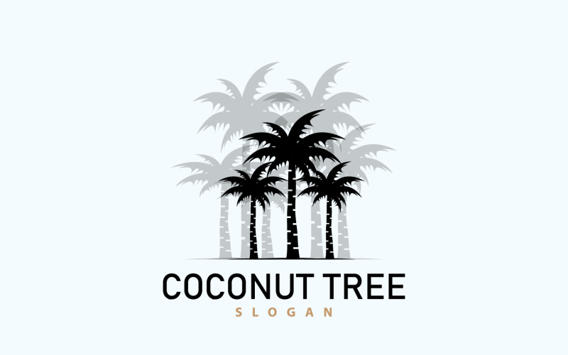 Coconut Tree Logo Palm Tree Plant V4 Logo Template