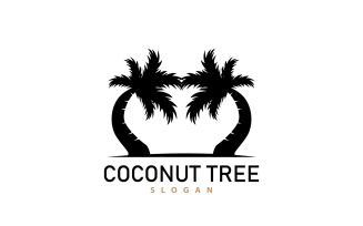 Coconut Tree Logo Palm Tree Plant V6