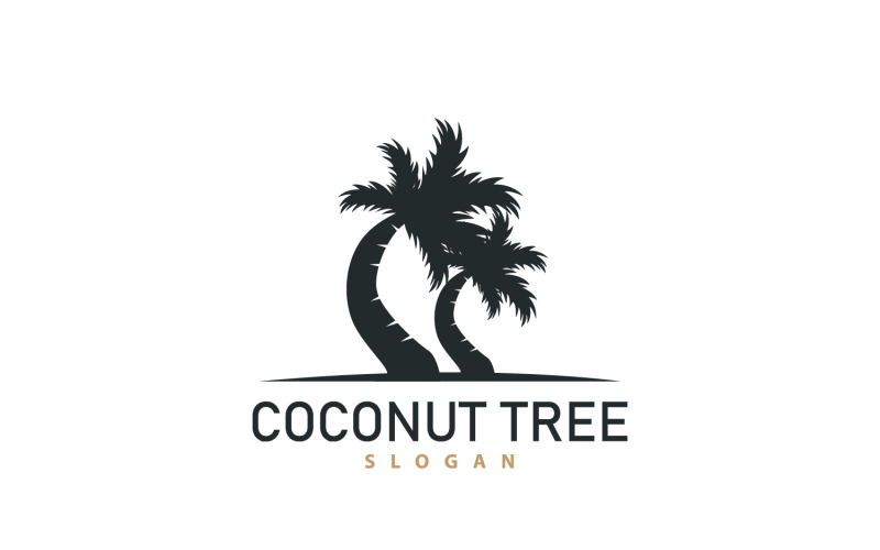 Coconut Tree Logo Palm Tree Plant V8 Logo Template