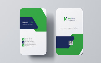 Creative and modern corporate vartical business card design template