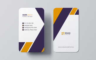 Creative and modern corporate vartical name card design template