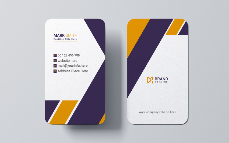 Creative and modern corporate vartical name card design template Corporate Identity