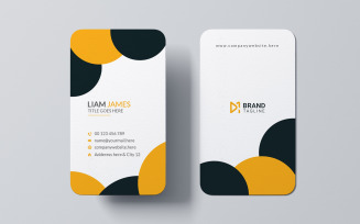 Creative and modern professional vartical name card design template