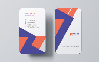 Creative and modern vartical business card design template