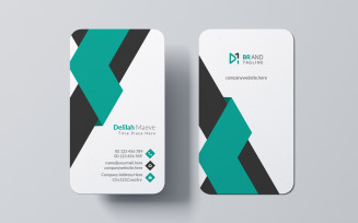 Creative professional corporate vartical business card design template