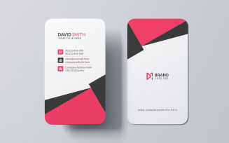 Creative professional corporate vartical name card design template