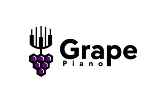 Grape piano logo template