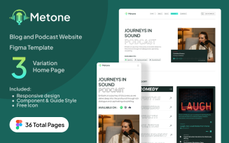 Metone - Figma Template for Blog and Podcast Website