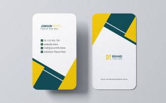 Modern professional corporate vartical name card design template