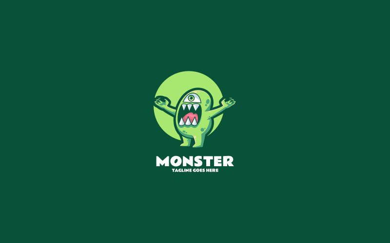 Monster Mascot Cartoon Logo 4 Logo Template