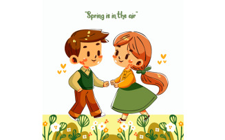 Spring Day with Couple Garden