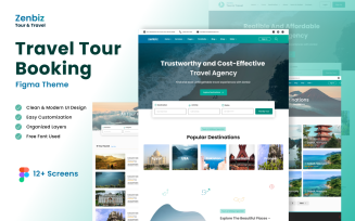 Zenbiz Travel Tour Booking Design UI