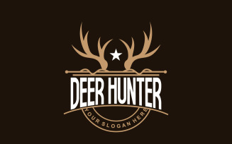 Deer Logo Deer Hunter Forest Animal V32