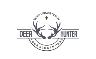 Deer Logo Deer Hunter Forest Animal V34