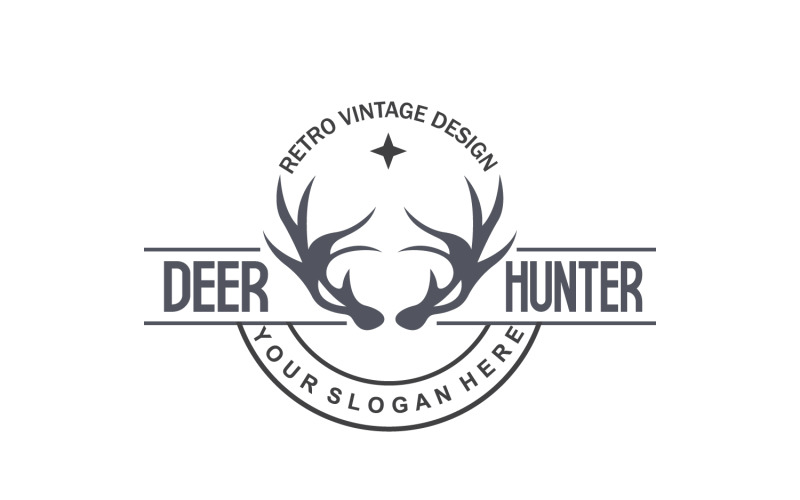 Deer Logo Deer Hunter Forest Animal V34 Logo Template