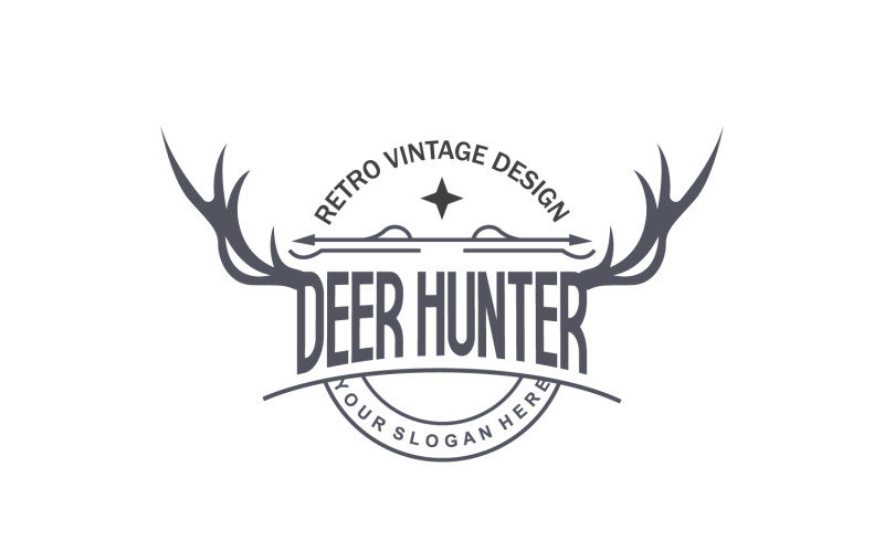 Deer Logo Deer Hunter Forest Animal V40 Logo Template
