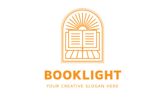 Book light Logo Design Template