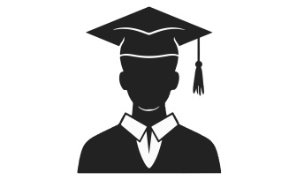 Higher education hat silhouette art